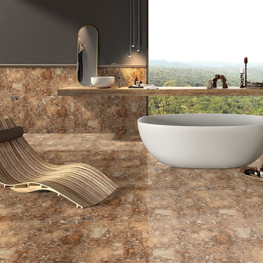 Bathroom wall tiles – glossy porcelain 600x600mm