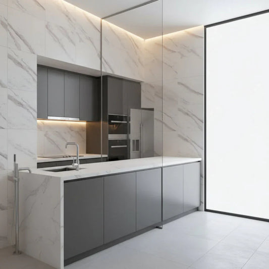 Kitchen splashback tiles UK glossy ceramic modern style