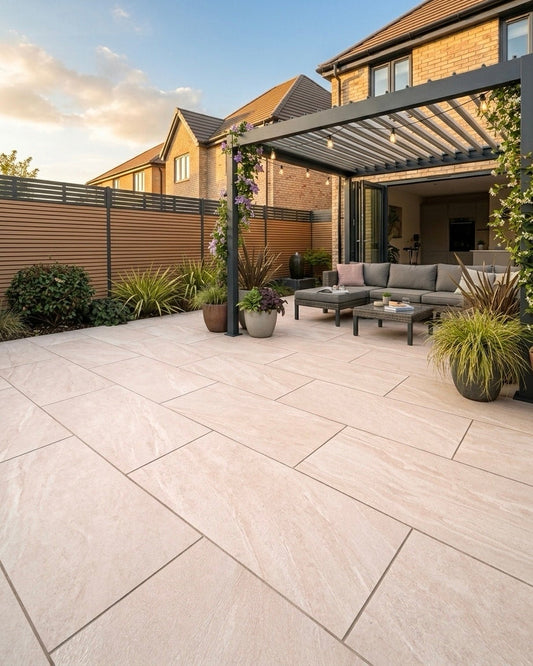 R11 outdoor tiles used on a UK patio