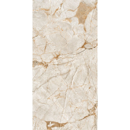 Alfredo Beige Matt Surface with Gloster Effect Floor Tile (600x1200mm)