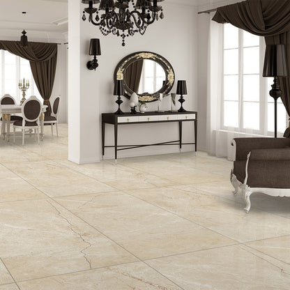 Luxurious interior design with marble flooring, elegant furniture, and decorative elements.