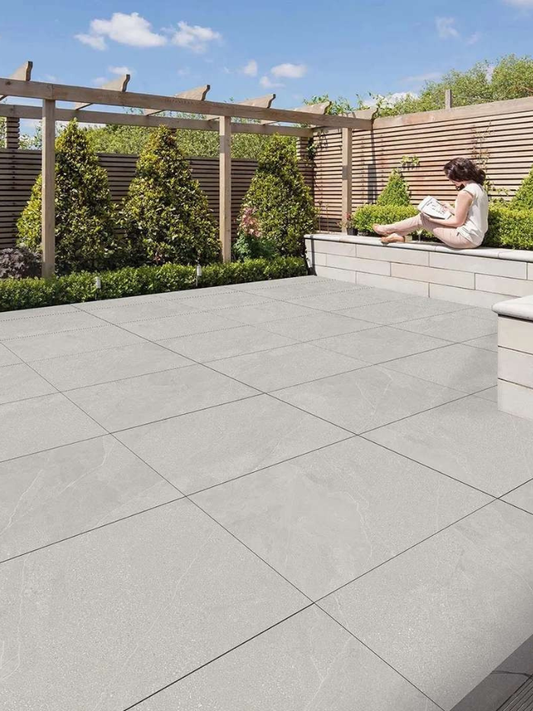 Getafe Grey Outdoor Porcelain Tile - 600x900x20mm