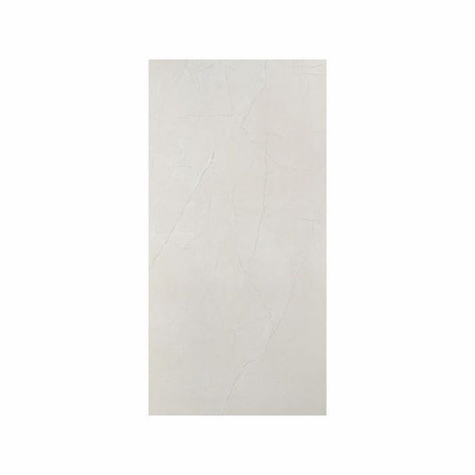 Rectangular white rug with subtle texture on a white background