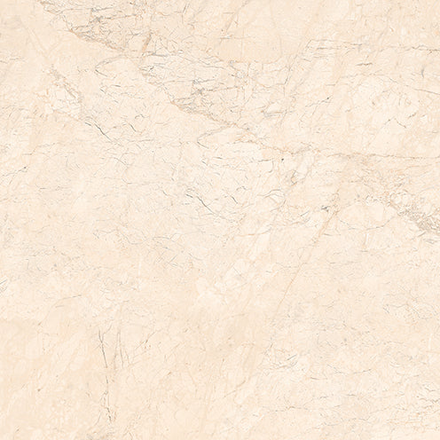 Magnificent Marfil Glossy 60x60 tiles installed on living room floor with modern interior