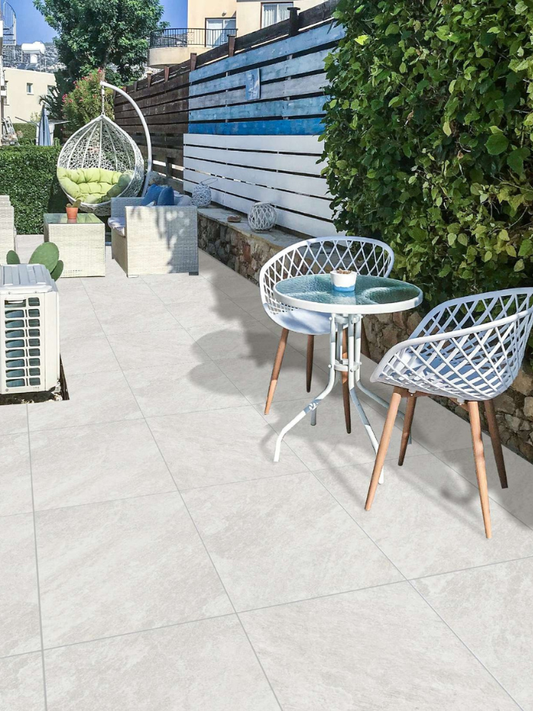 Quartz White Outdoor Porcelain Tile 600x900x20mm
