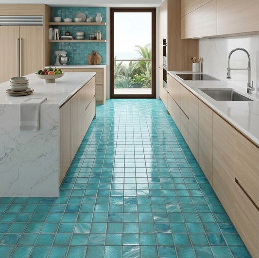 Strovik Aqua Marble Effect Porcelain Floor Tile (600x1200mm)