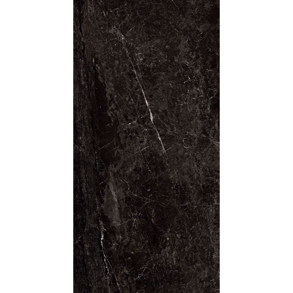 Dark marble tile with visible veins on a white background