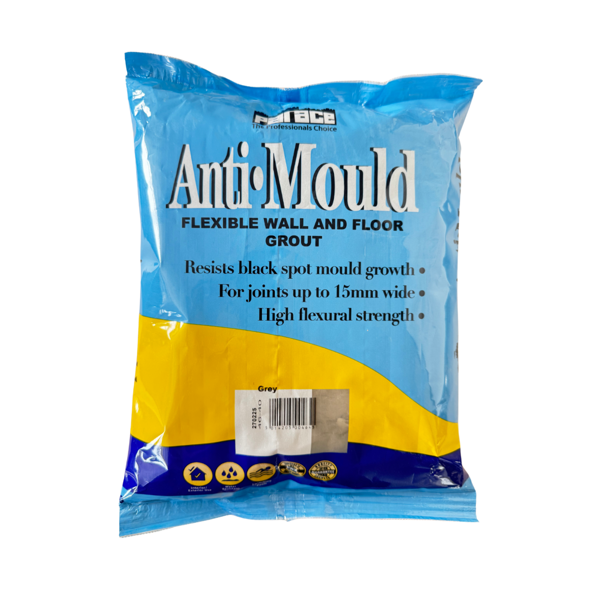 Anti-Mould Flexible Grey Wall and Floor Grout - 3kg