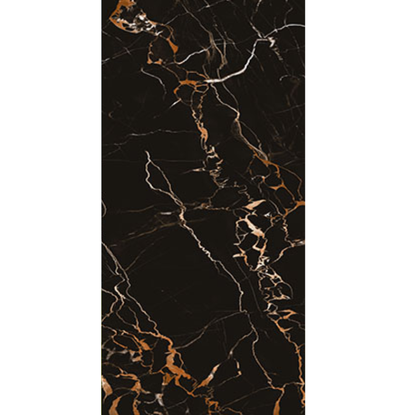 Black Potro High Gloss 60cm x 120cm Wall and Floor Tile