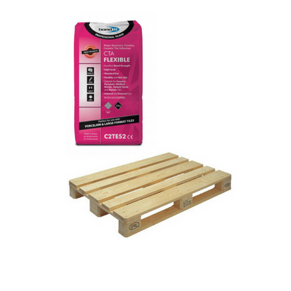 49 bag pallet deal of CTA flexible grey tile adhesive 20kg