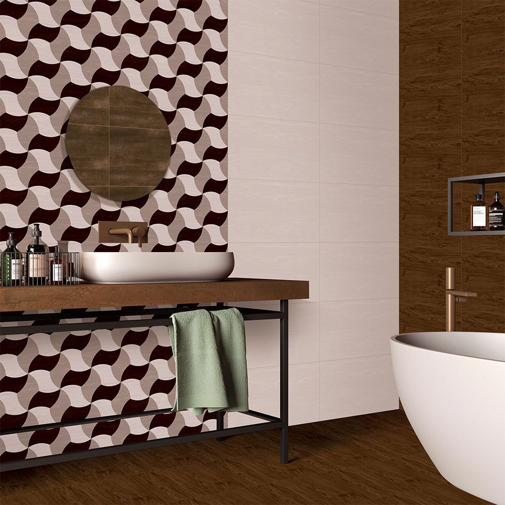 Ceramic Wood Griss DK 300x450mm tile for interior walls with natural wood look