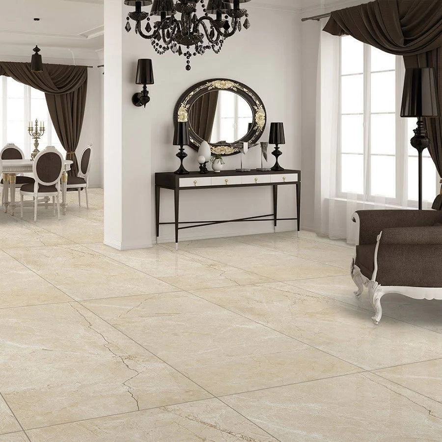 Elenta Gold Glossy Wall Tile 600mm x 1200mm with luxurious reflective finish