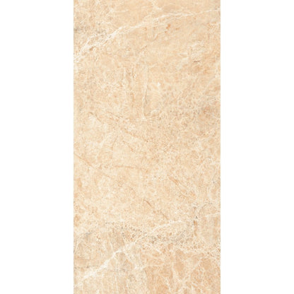 Close-up of Frisson Tusk high gloss beige marble effect tile texture