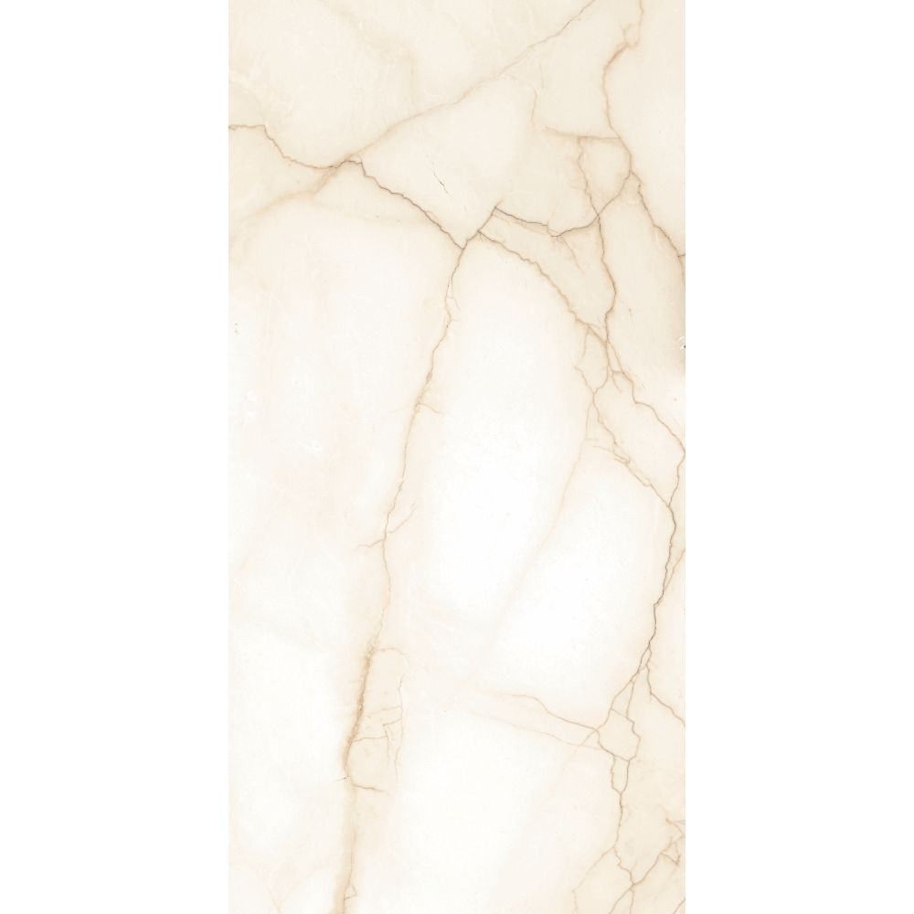 Krystallo Beige Matt 600x1200mm floor tile in modern living room with natural lighting and minimal decor