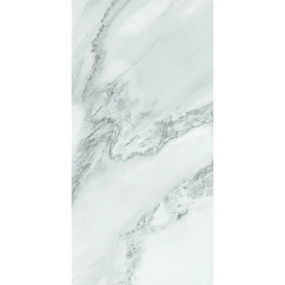 Large-format 600x1200mm glossy floor tile with a deep green onyx-inspired finish, featuring subtle natural stone veining and a polished reflective surface, shown as a premium interior flooring sample.