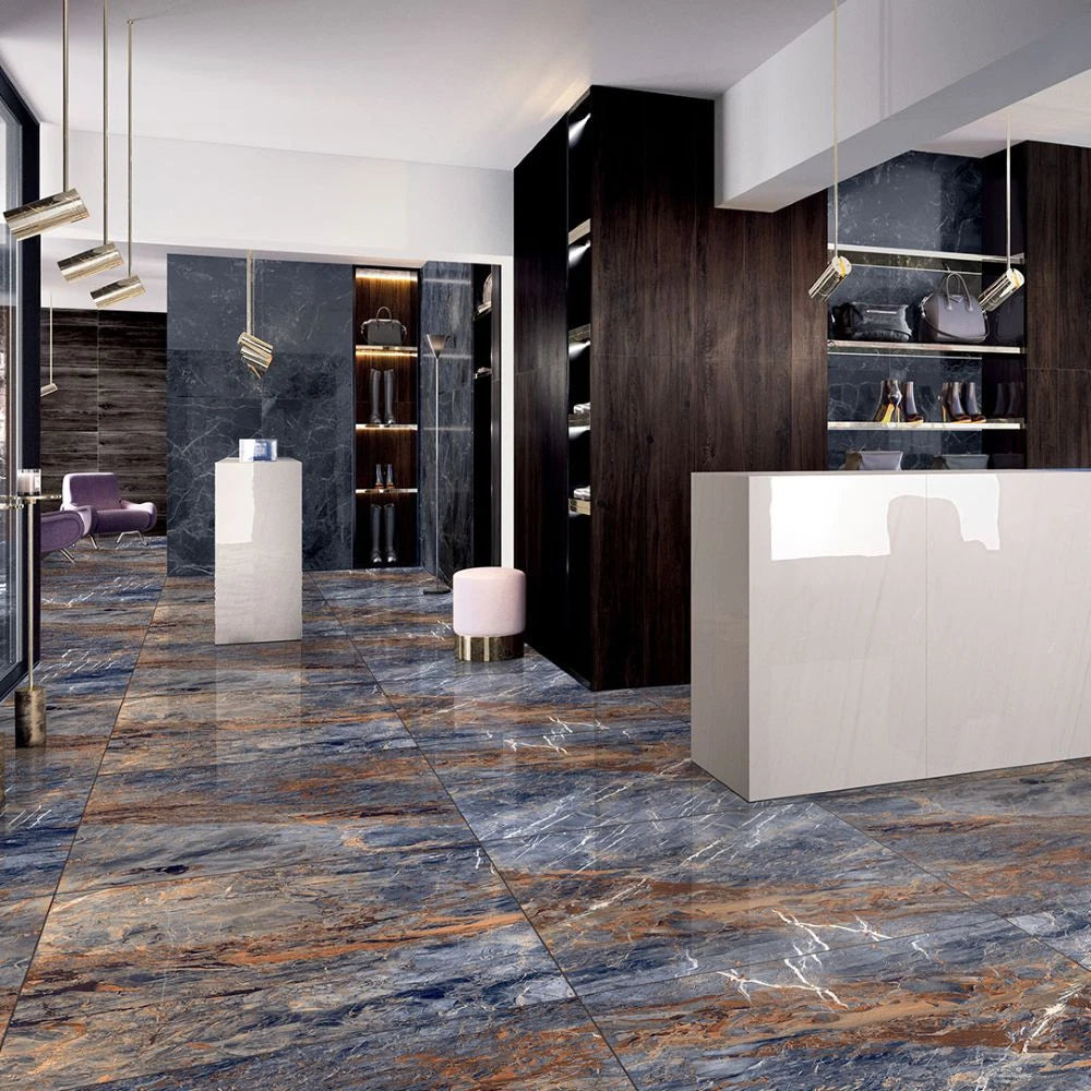 Ponzio Azul High Gloss 600x600mm Floor Tile