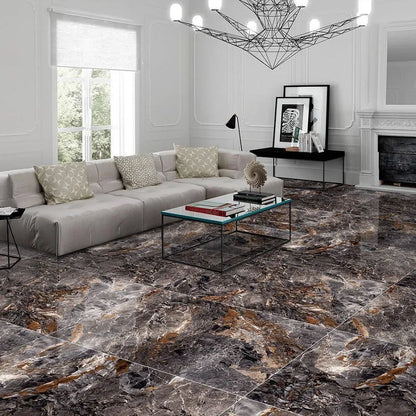 Mozart Black High Gloss Wall Tile - 600mm x 1200mm