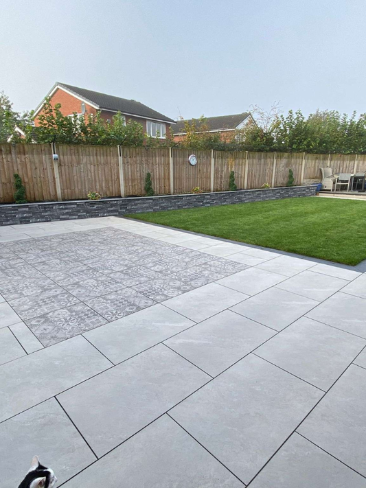 Smoke grey porcelain matt outdoor tile 600x900x20mm for UK patios