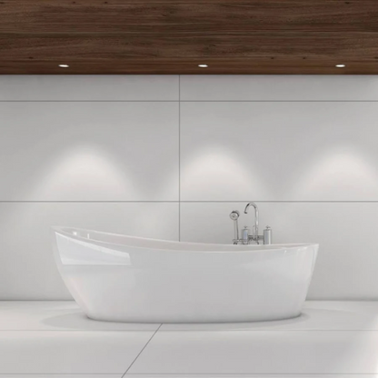 Super White Glossy Marble Effect Porcelain Wall Tile 600x1200mm