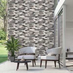 Brick Stone Nero Ceramic Wall Tile (300x450mm)