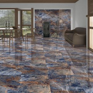 Ponzio Azul Glossy Floor Tile (600x600mm)