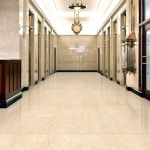Unique Beige Glossy GVT Wall & Floor Tile (600x600mm)